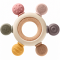 Baby Silicone Wooden Teething Ring